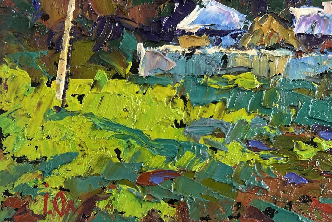 Oil painting On the edge of the village time stops Alex Kalenyuk - 6