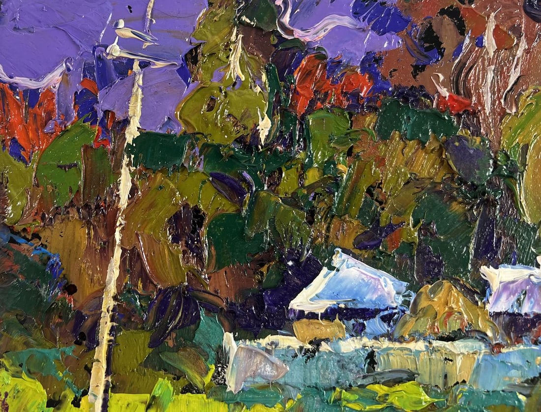 Oil painting On the edge of the village time stops Alex Kalenyuk - 7