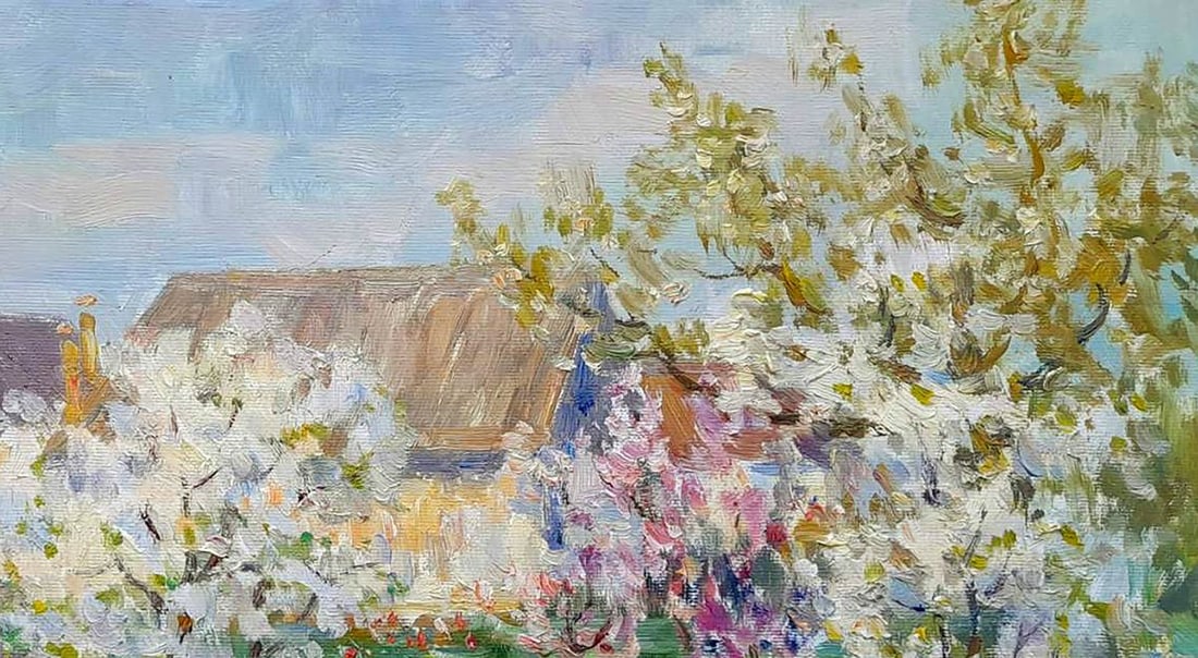 Oil painting Tulips in the garden Ivan Kovalenko - 3