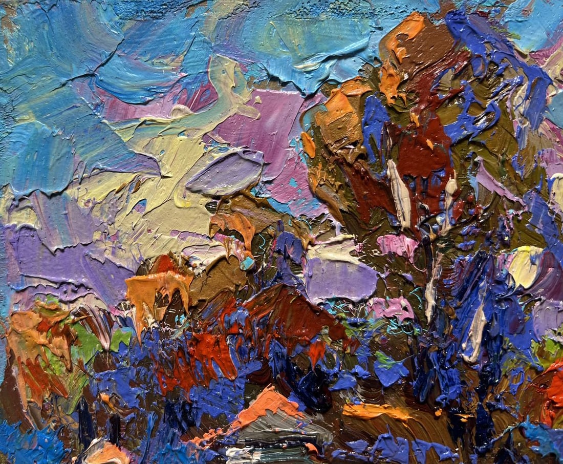 Oil painting Village freedom and relaxation Oksana Kalenyuk - 4