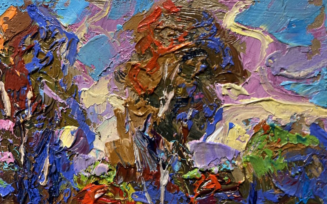 Oil painting Village freedom and relaxation Oksana Kalenyuk - 6