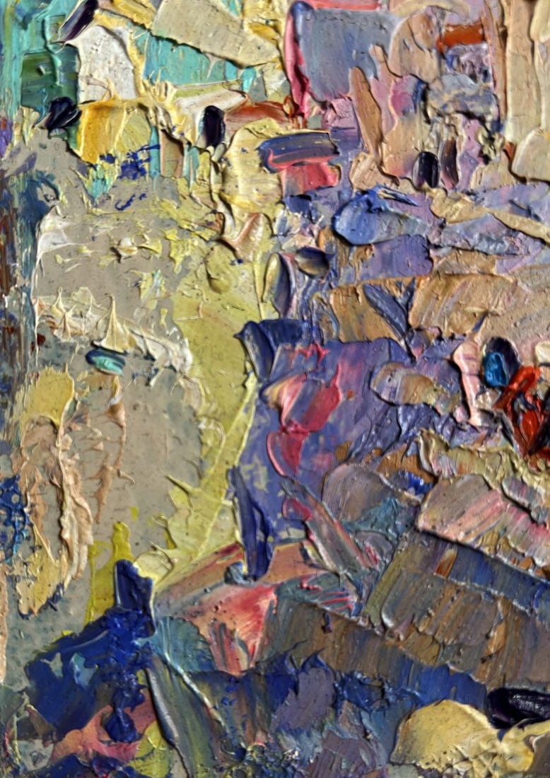 Oil painting City tower on a sunny day Alex Kalenyuk - 6