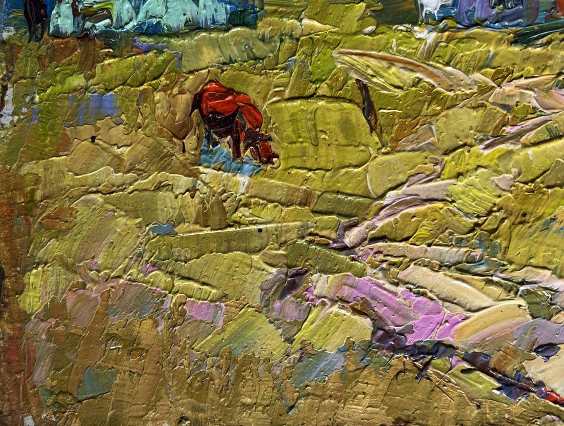 Oil painting Autumn has come to the village Oksana Kalenyuk - 6