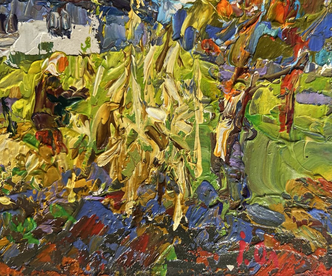 Oil painting Autumn gardening time Alex Kalenyuk - 9