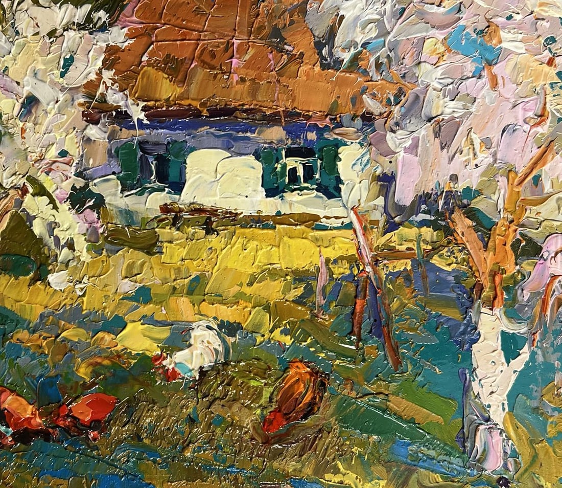 Oil painting Flowering trees in the garden Oksana Kalenyuk - 8