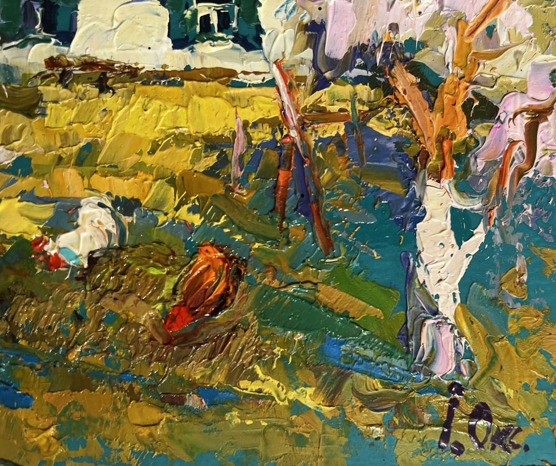 Oil painting Flowering trees in the garden Oksana Kalenyuk - 9