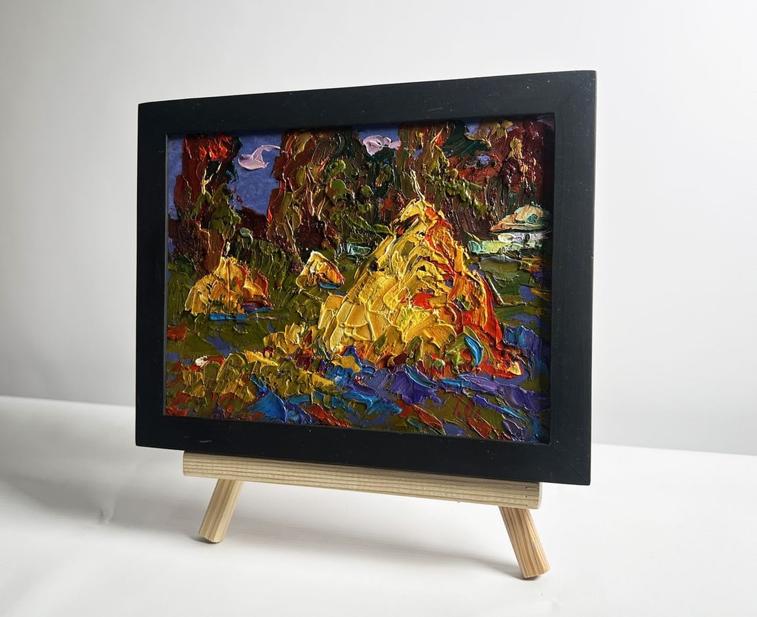 Oil painting Returning from the field in the evening Alex Kalenyuk - 2