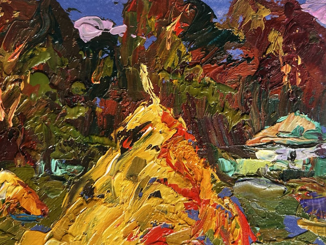 Oil painting Returning from the field in the evening Alex Kalenyuk - 4