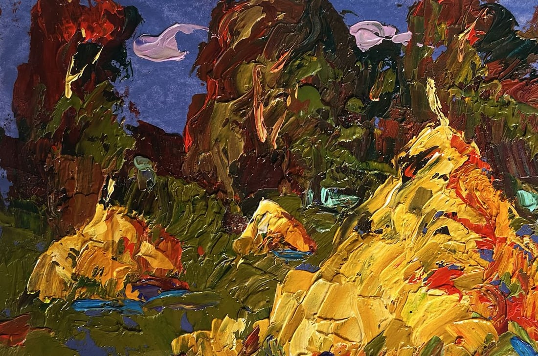 Oil painting Returning from the field in the evening Alex Kalenyuk - 7