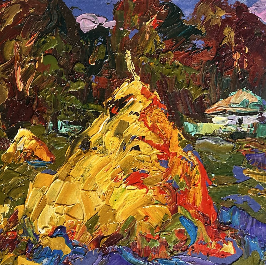 Oil painting Returning from the field in the evening Alex Kalenyuk - 8