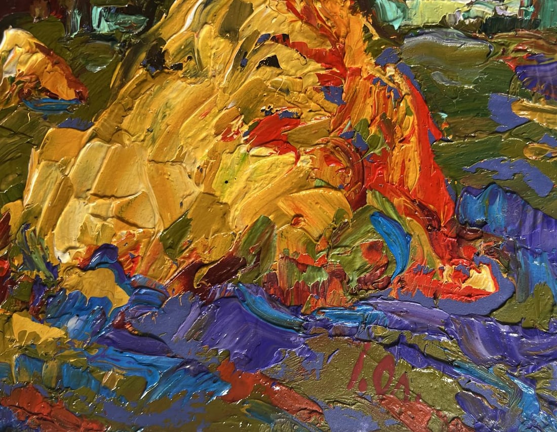 Oil painting Returning from the field in the evening Alex Kalenyuk - 9