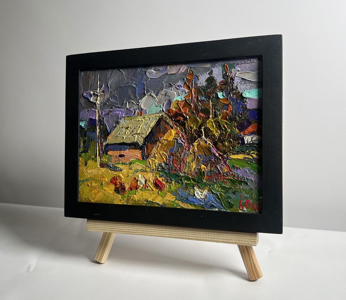 Oil painting In the village after the rain Oksana Kalenyuk - 2