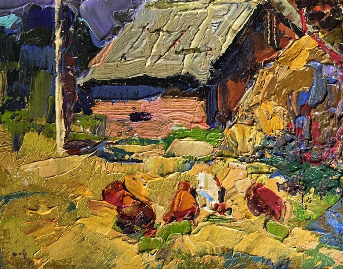 Oil painting In the village after the rain Oksana Kalenyuk - 6