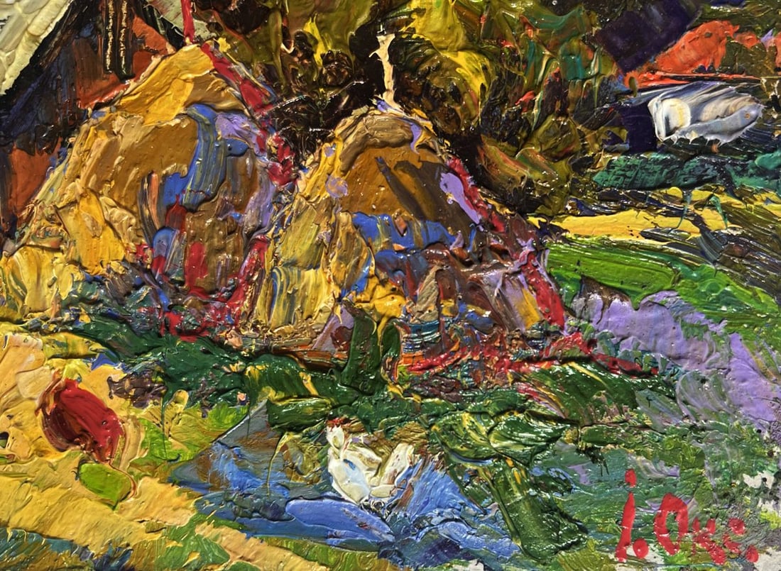 Oil painting In the village after the rain Oksana Kalenyuk - 9