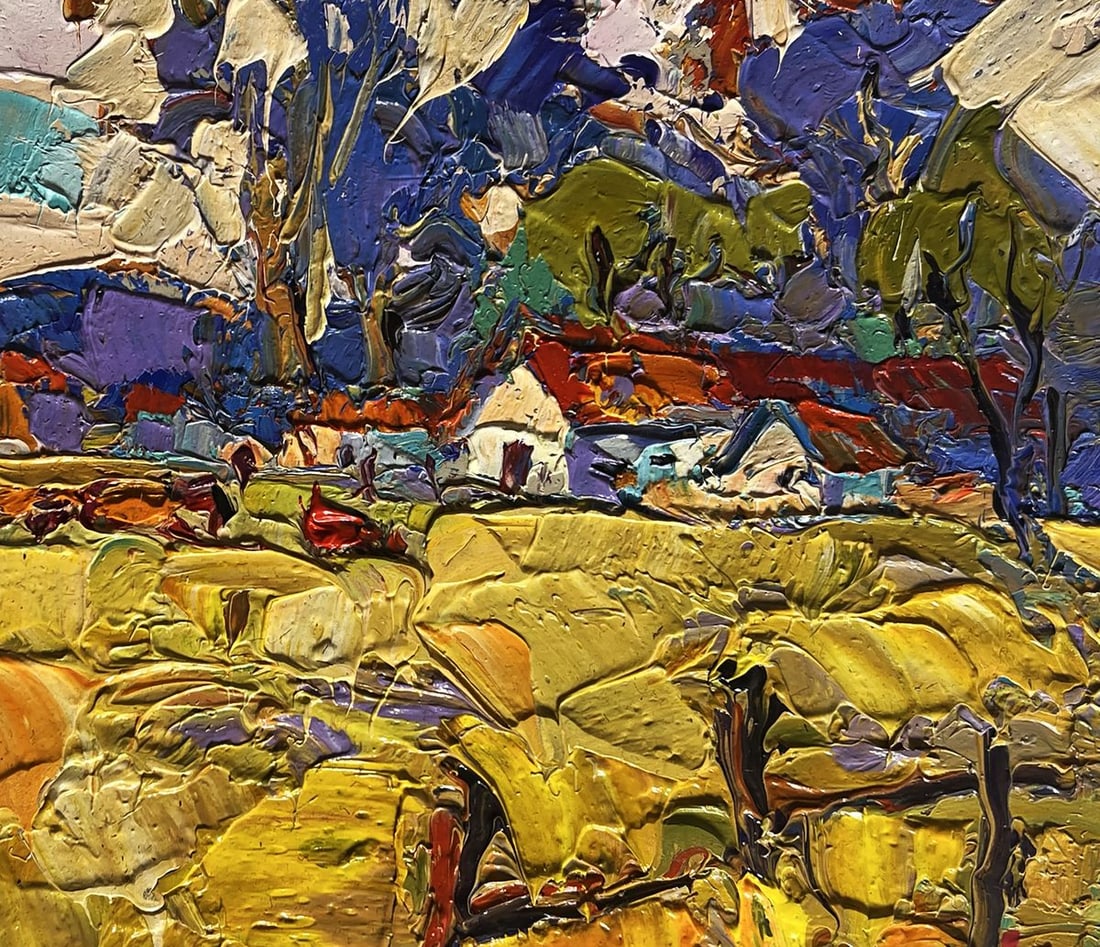 Oil painting Hot sunny day in the village Alex Kalenyuk - 4