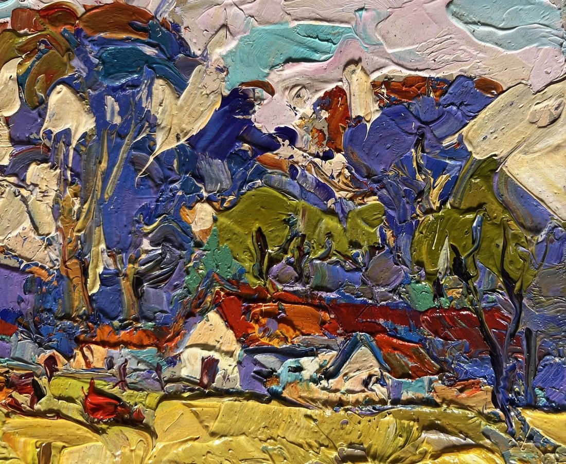 Oil painting Hot sunny day in the village Alex Kalenyuk - 5