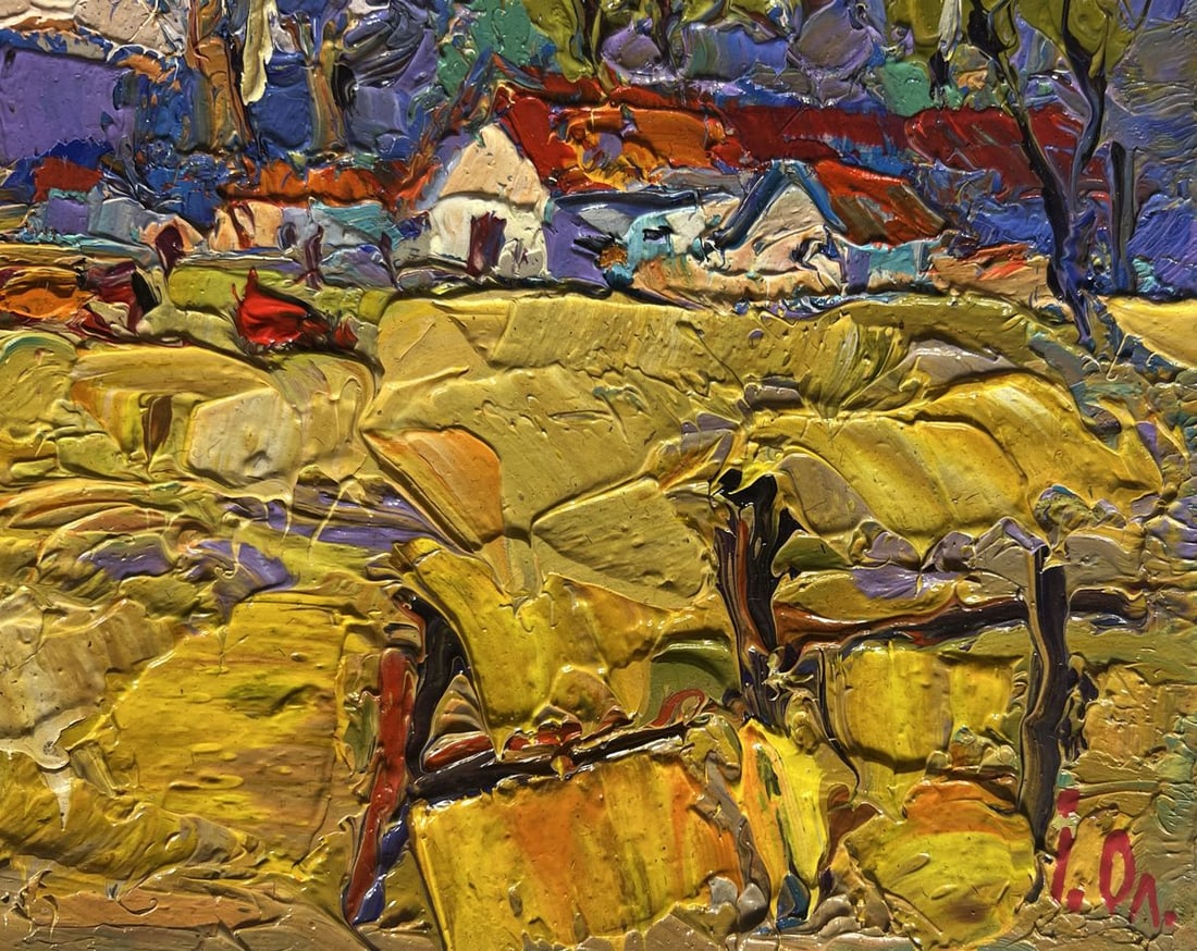 Oil painting Hot sunny day in the village Alex Kalenyuk - 9