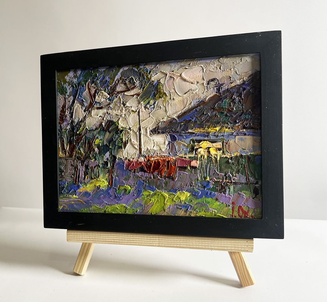 Oil painting Saturday night at home Oksana Kalenyuk - 2