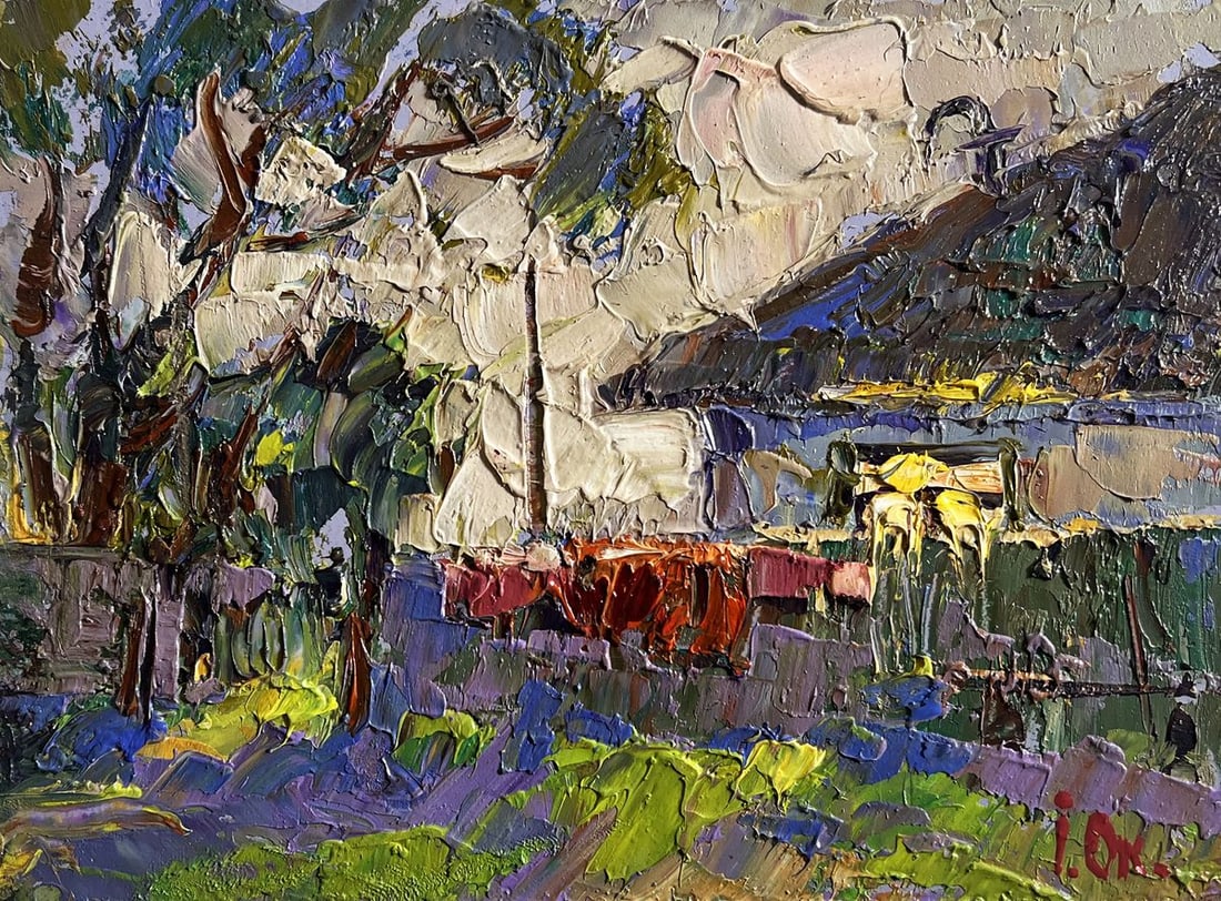 Oil painting Saturday night at home Oksana Kalenyuk - 3