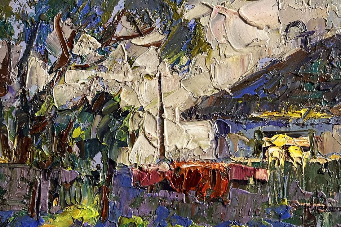 Oil painting Saturday night at home Oksana Kalenyuk - 7