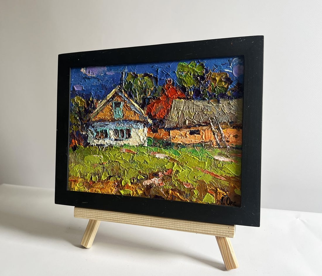 Oil painting Sunny day in the village Oksana Kalenyuk - 2
