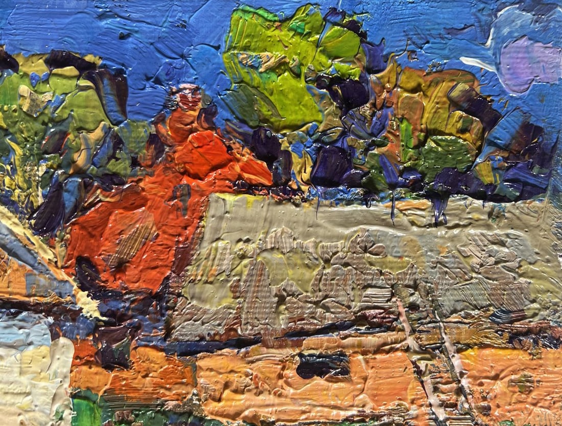 Oil painting Sunny day in the village Oksana Kalenyuk - 4