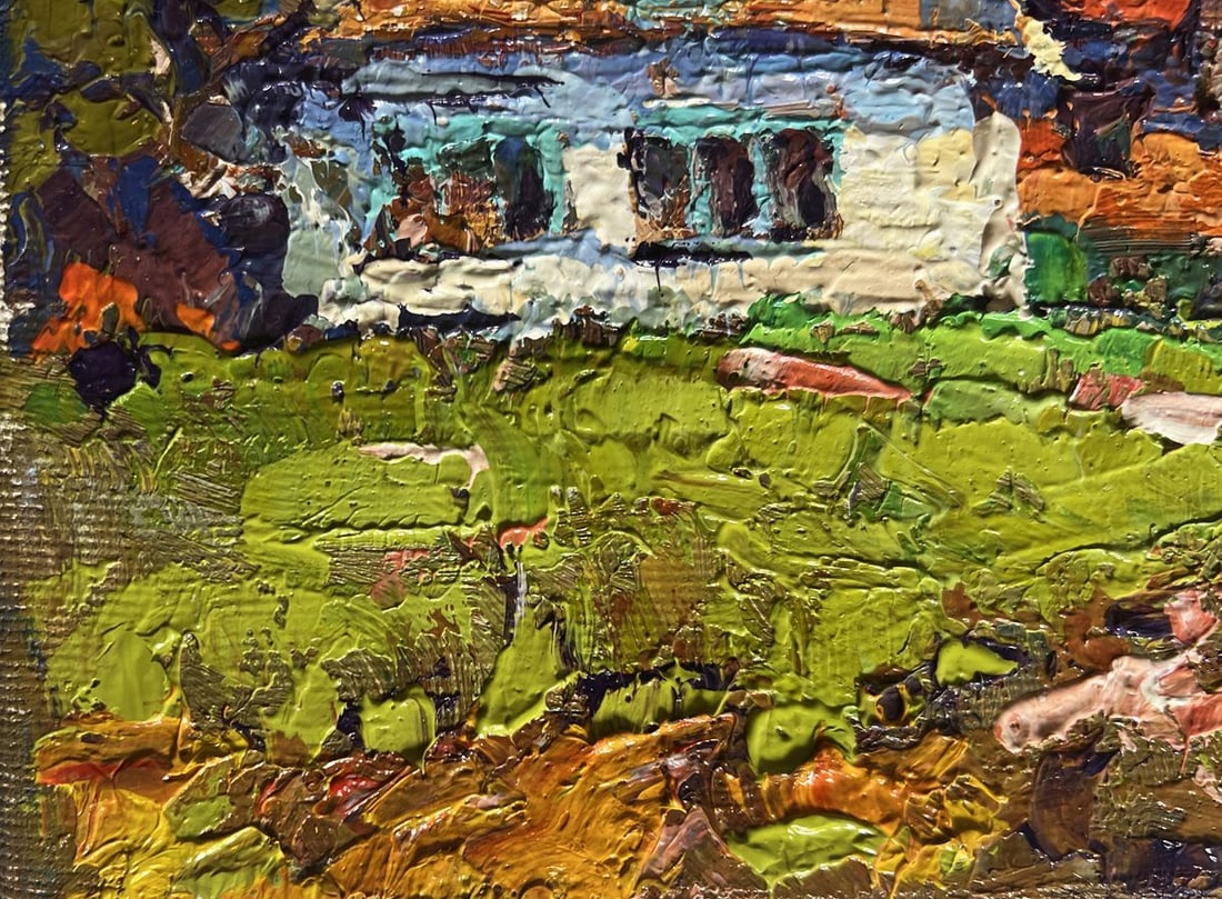 Oil painting Sunny day in the village Oksana Kalenyuk - 6