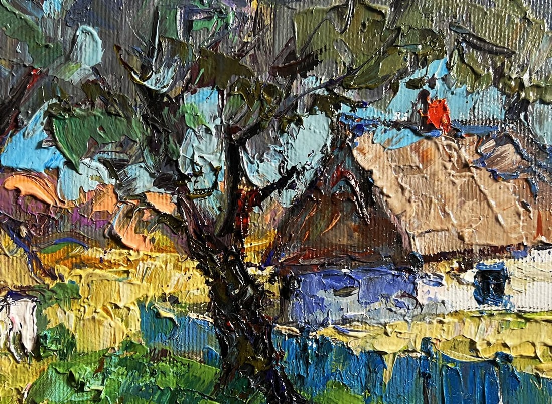 Oil painting Country summer morning Alex Kalenyuk - 8