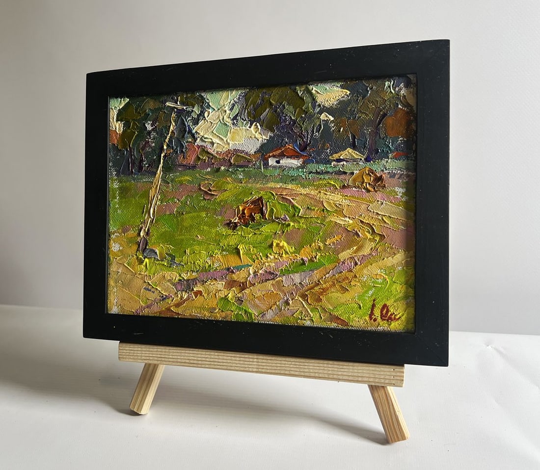 Oil painting The road leading to the village Oksana Kalenyuk - 2