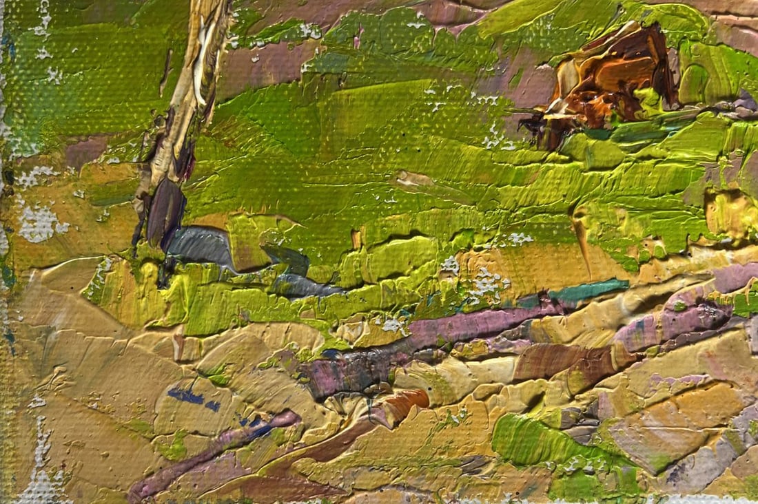 Oil painting The road leading to the village Oksana Kalenyuk - 4