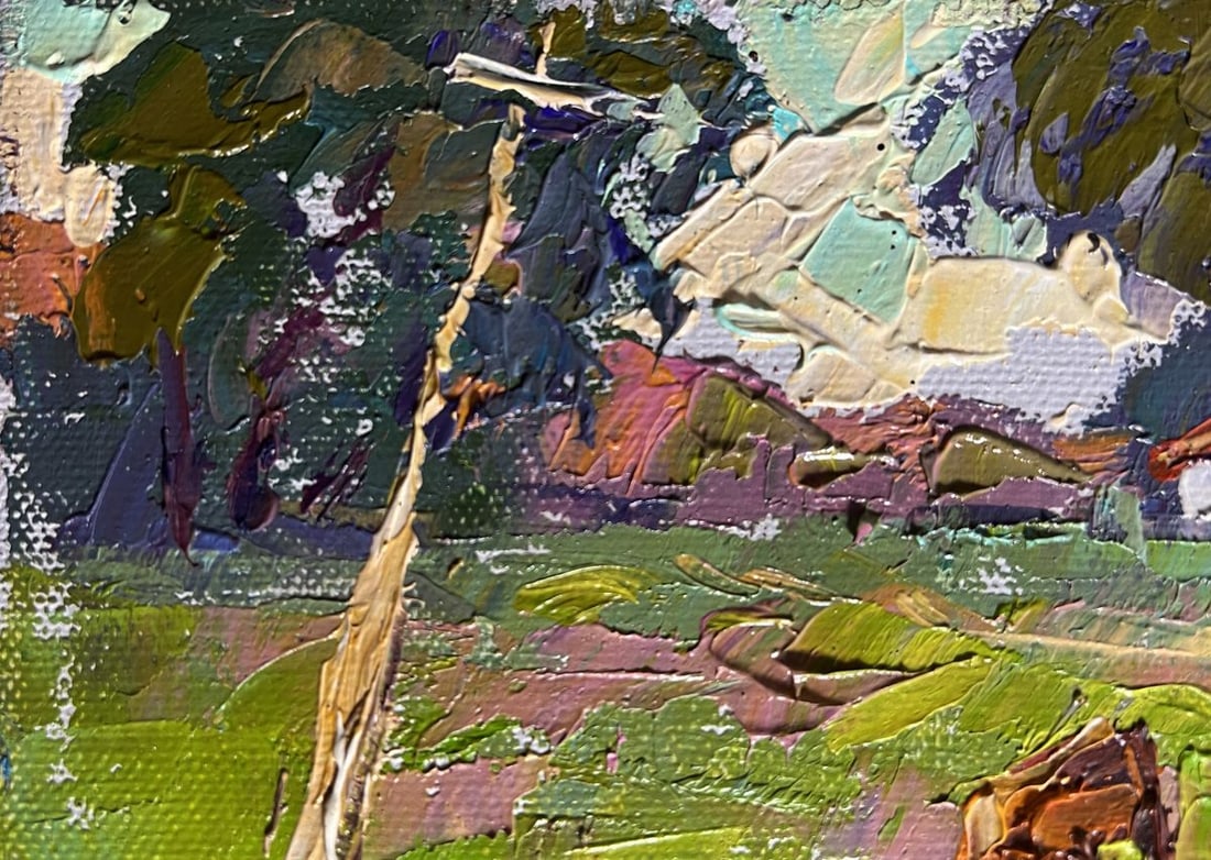 Oil painting The road leading to the village Oksana Kalenyuk - 5