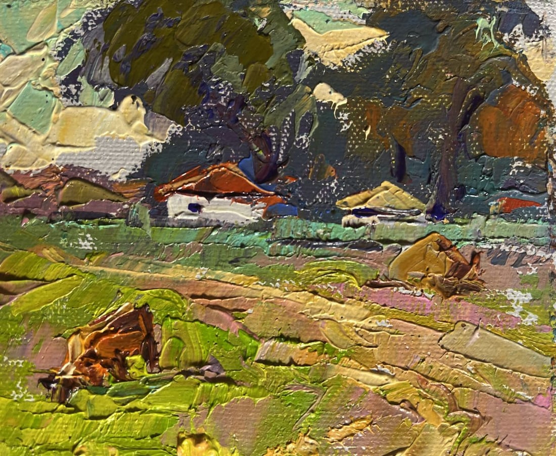 Oil painting The road leading to the village Oksana Kalenyuk - 6