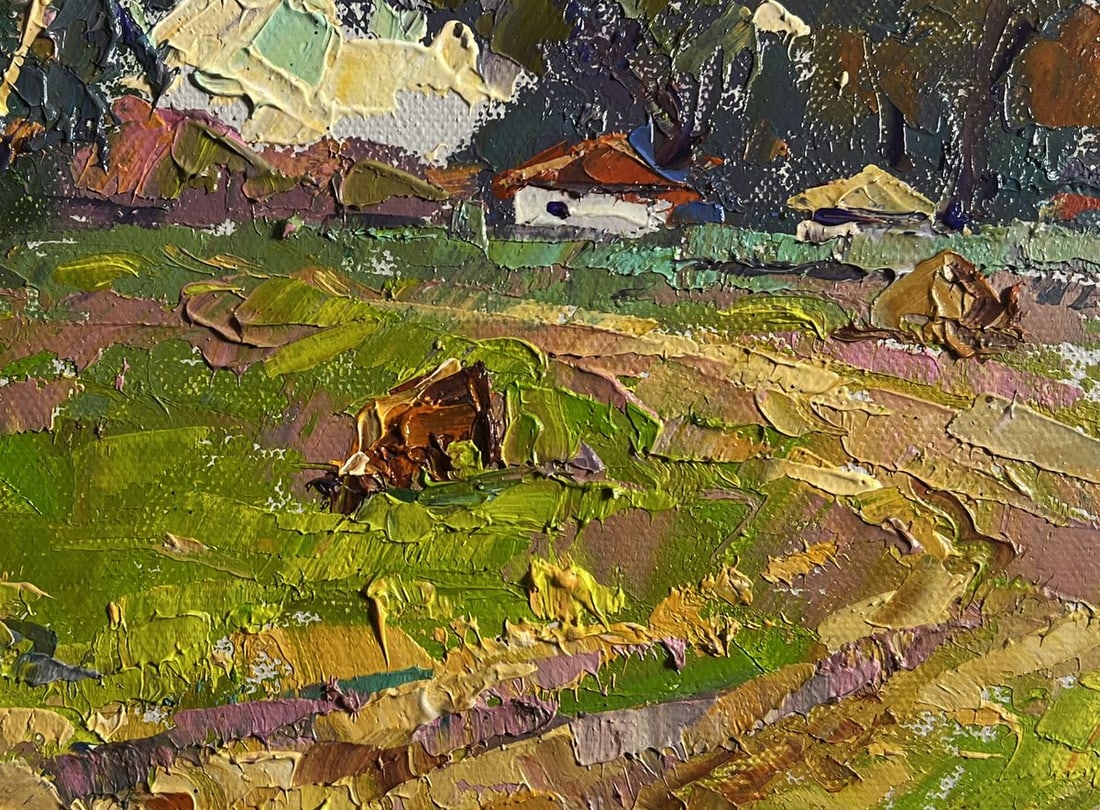 Oil painting The road leading to the village Oksana Kalenyuk - 8