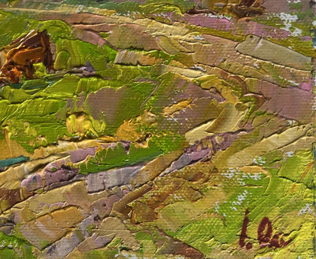 Oil painting The road leading to the village Oksana Kalenyuk - 9