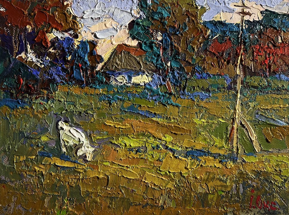 Oil painting Enjoy the silence and nature Oksana Kalenyuk - 3