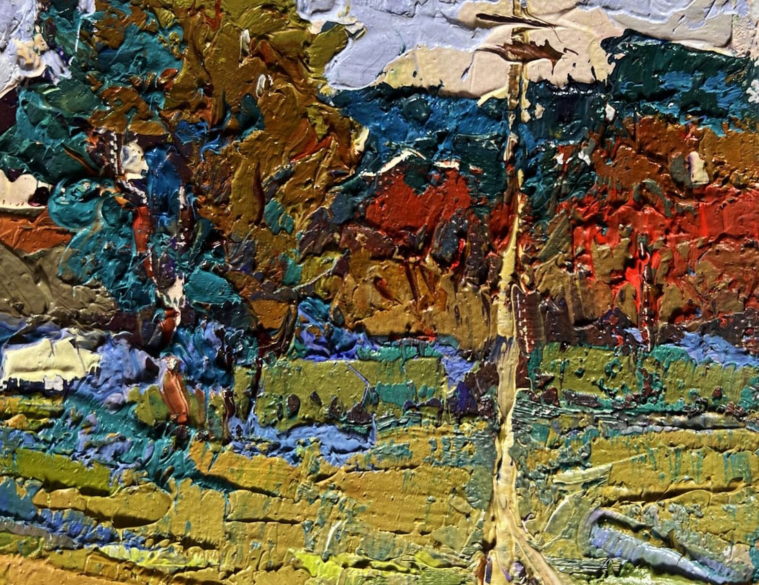 Oil painting Enjoy the silence and nature Oksana Kalenyuk - 4