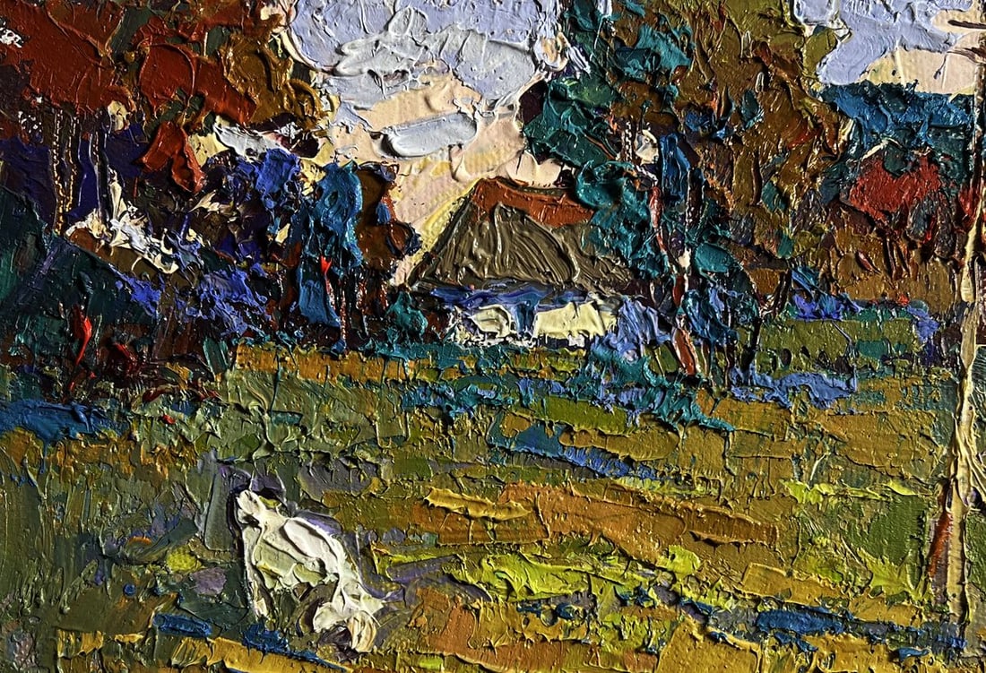 Oil painting Enjoy the silence and nature Oksana Kalenyuk - 7