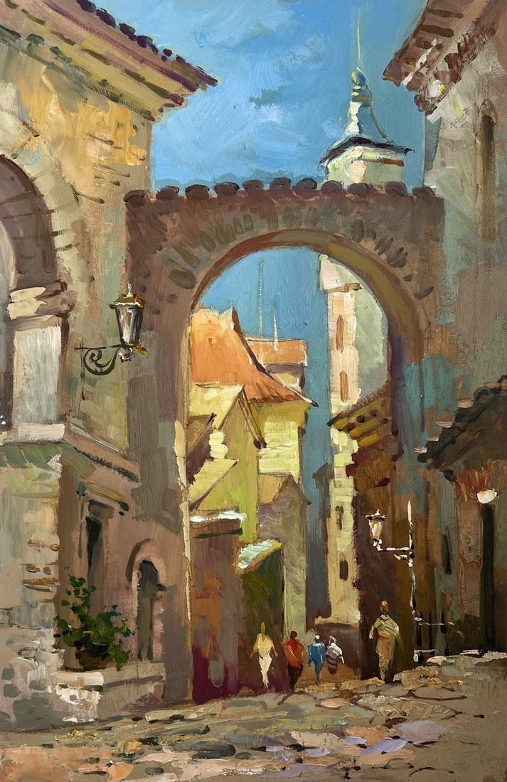 Oil painting Old street of the city Yuriy Suprunchuk - 3