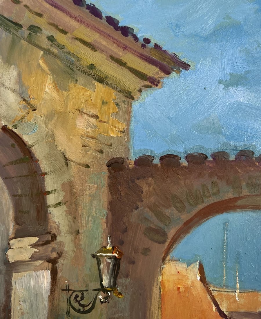 Oil painting Old street of the city Yuriy Suprunchuk - 5