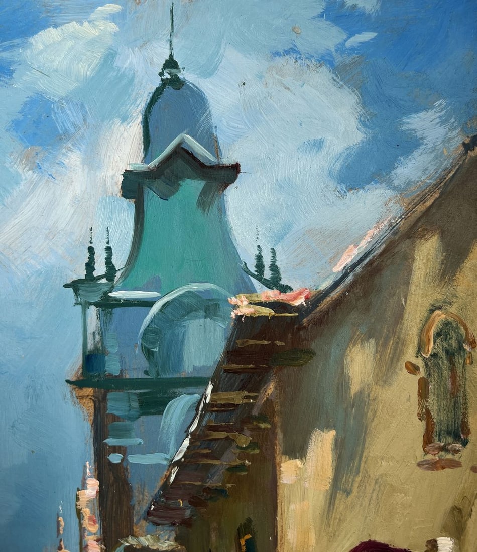 Oil painting People are walking down the street Yuriy Suprunchuk - 4