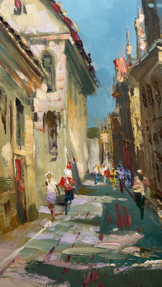 Oil painting People are walking down the street Yuriy Suprunchuk - 6