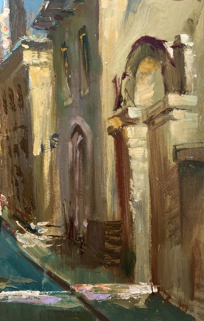 Oil painting People are walking down the street Yuriy Suprunchuk - 7