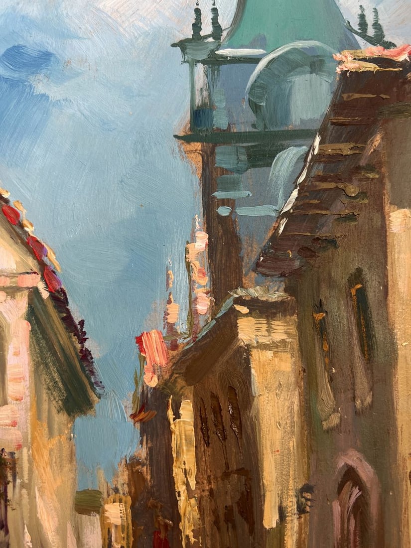 Oil painting People are walking down the street Yuriy Suprunchuk - 8