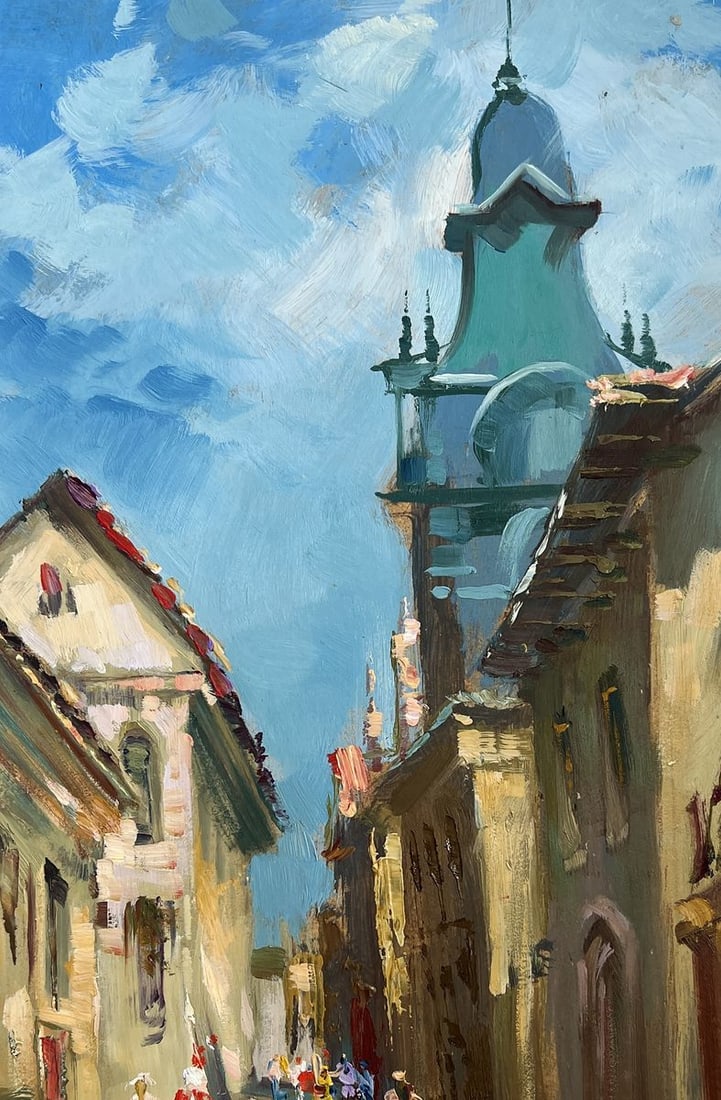 Oil painting People are walking down the street Yuriy Suprunchuk - 9