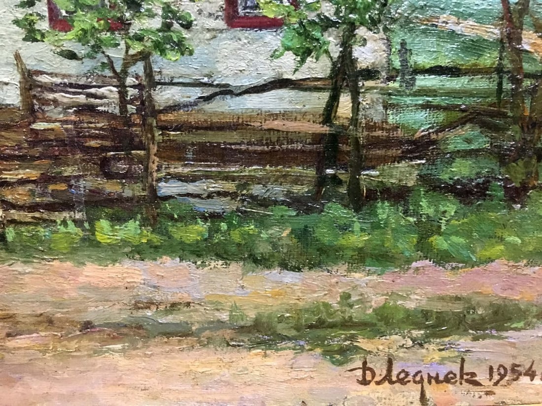 House in the village of Hoteni oil painting Lednev Edward Dmitrievich - 3