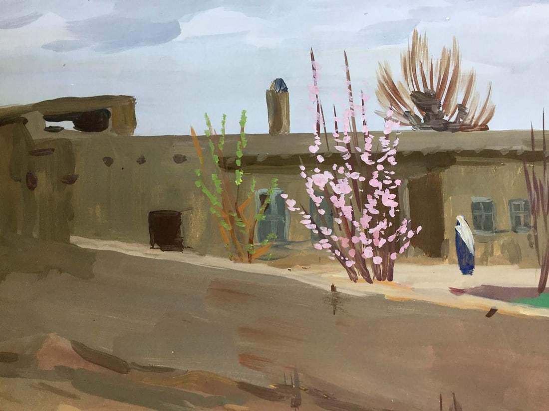 Gouache painting House on the cliff Chernikov Vladimir Mikhailovich - 3