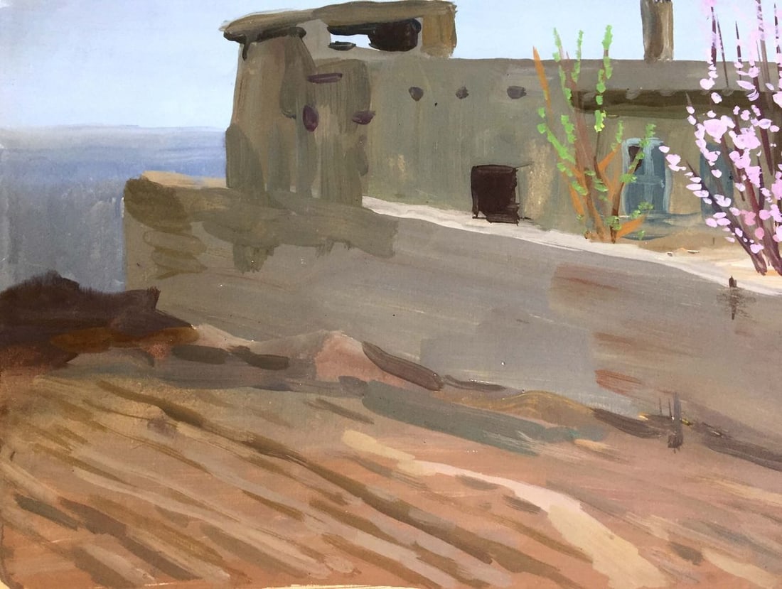 Gouache painting House on the cliff Chernikov Vladimir Mikhailovich - 5