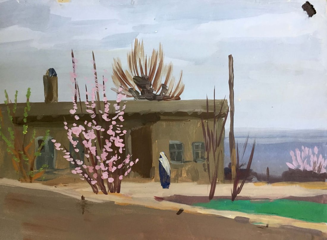 Gouache painting House on the cliff Chernikov Vladimir Mikhailovich - 6