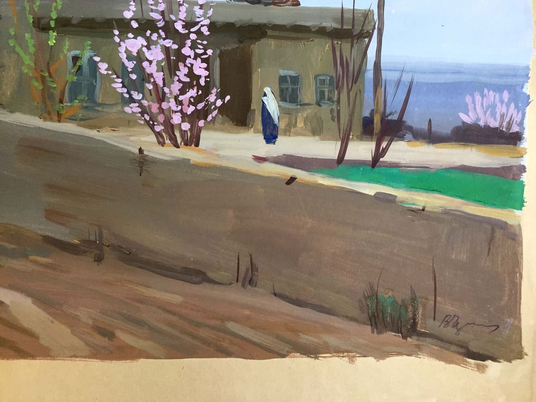 Gouache painting House on the cliff Chernikov Vladimir Mikhailovich - 8