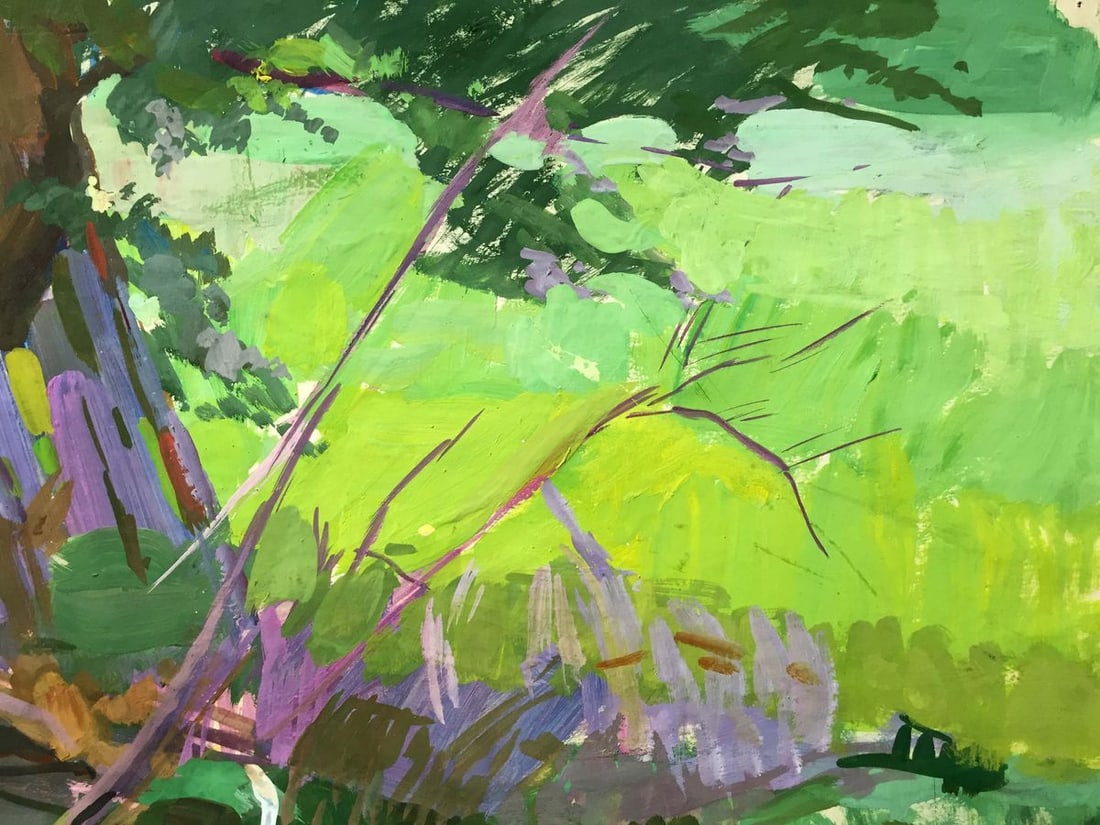 Gouache painting In the yard Chernikov Vladimir Mikhailovich - 6